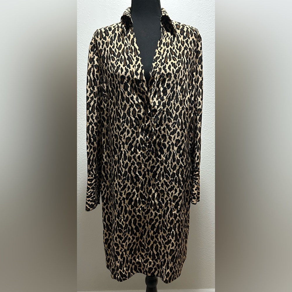 Nine West Knee Length Silk Dress - 10 - Multicolored - Used
